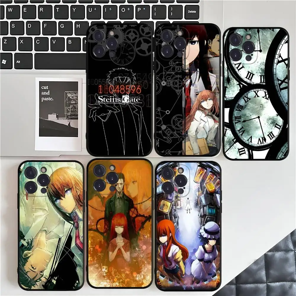 أنيمي ستينز بوابة جراب هاتف آيفون 16 15 14 11 12 13 Mini Pro XS ماكس غطاء 6 7 8 Plus X Funda Shell