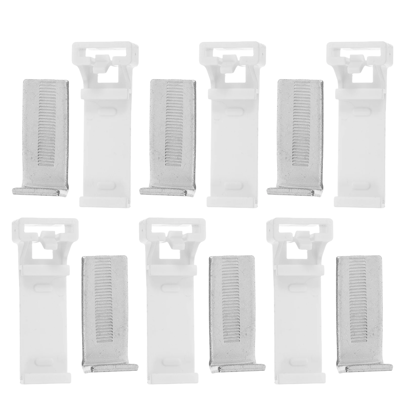

6pcs Curtain Clamps Roller Blind Brackets Plastic Metal Adhesive Mounting Hardware For Window Shades Track Installation