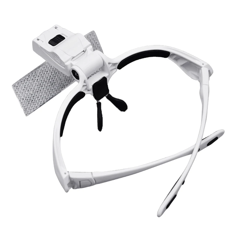 

Upgraded Headband Magnifier with LED Light 1X/1.5X/2X/2.5X/3.5X Handsfree Loupe H4GE