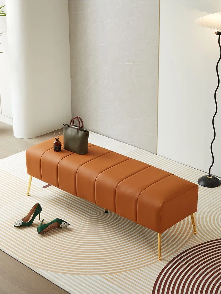 Luxury Modern Casual Home Bench Stool Soft Ottoman For Living Room Shoe Changing Cloakroom Side Bed Usage