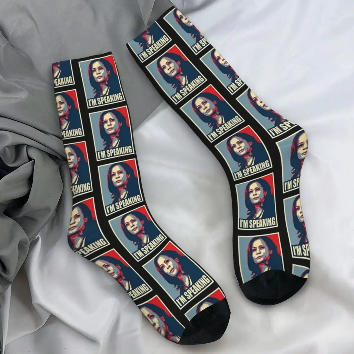 Kamala Harris Socks Mr Vice President Retro Stockings Spring Anti Sweat Men Socks Soft Graphic Running Socks