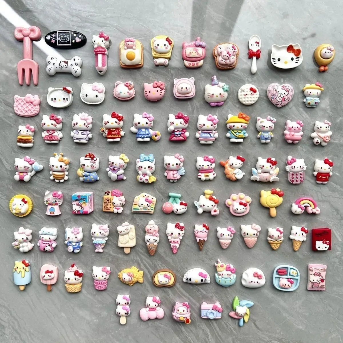 Hello Kitty Sanrio Refrigerator Magnet Three-dimensional Cute Diy Decoration Resin Refrigerator Magnet 3d Stereo Decoration New