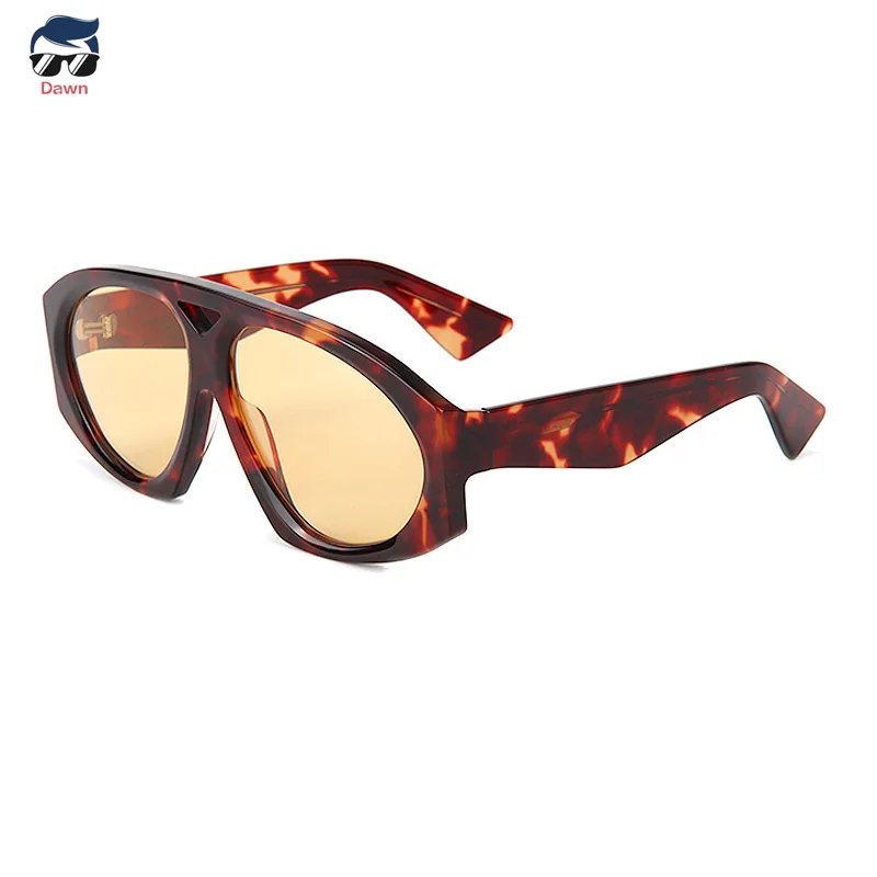 

Retro Double Bridge Cat-Eye Sunglasses for Women Men Acetate Oversized Frame with Wide Temples Trendy Statement Viral Sunglasses