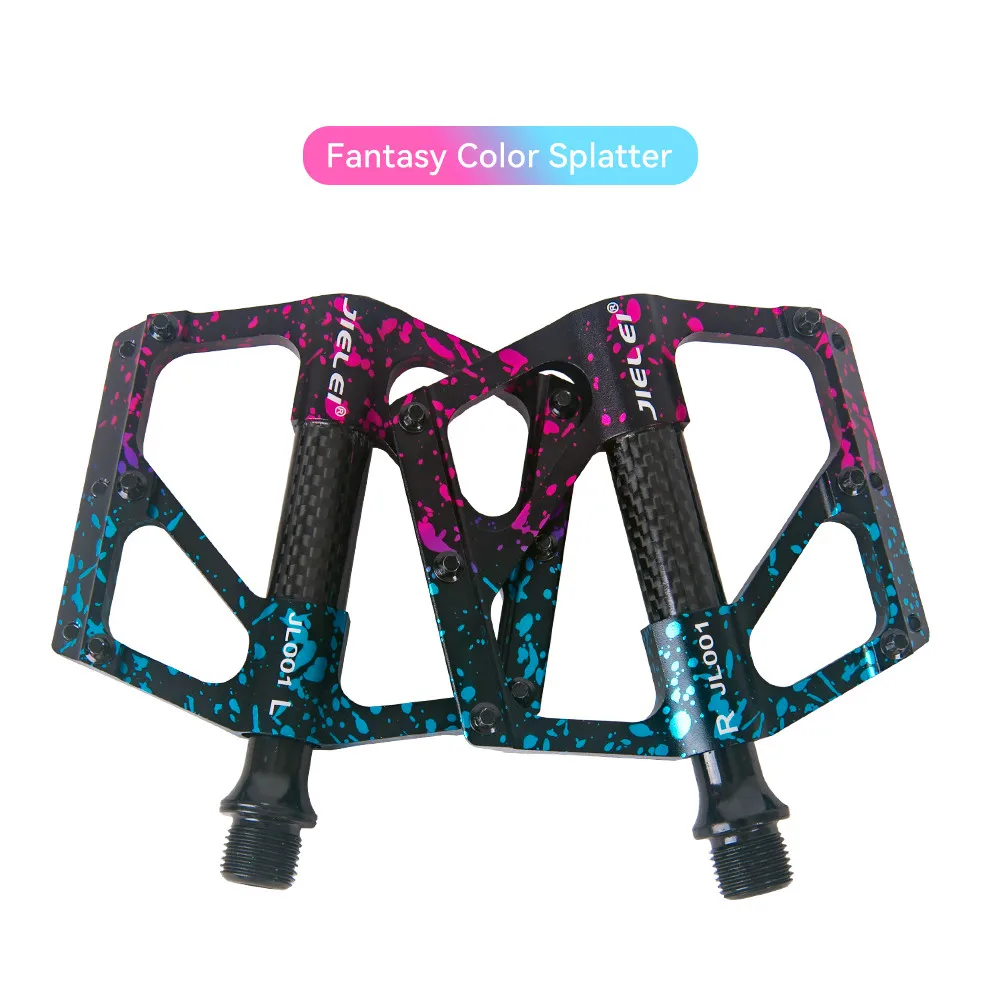 AliExpress RUJIXU Bike Pedals MTB Flat Pedal Ultralight  Carbon fiber tube Aluminum Bicycle Flat Cycling Pedals Anti-Slip MTB Bicycle Pedals