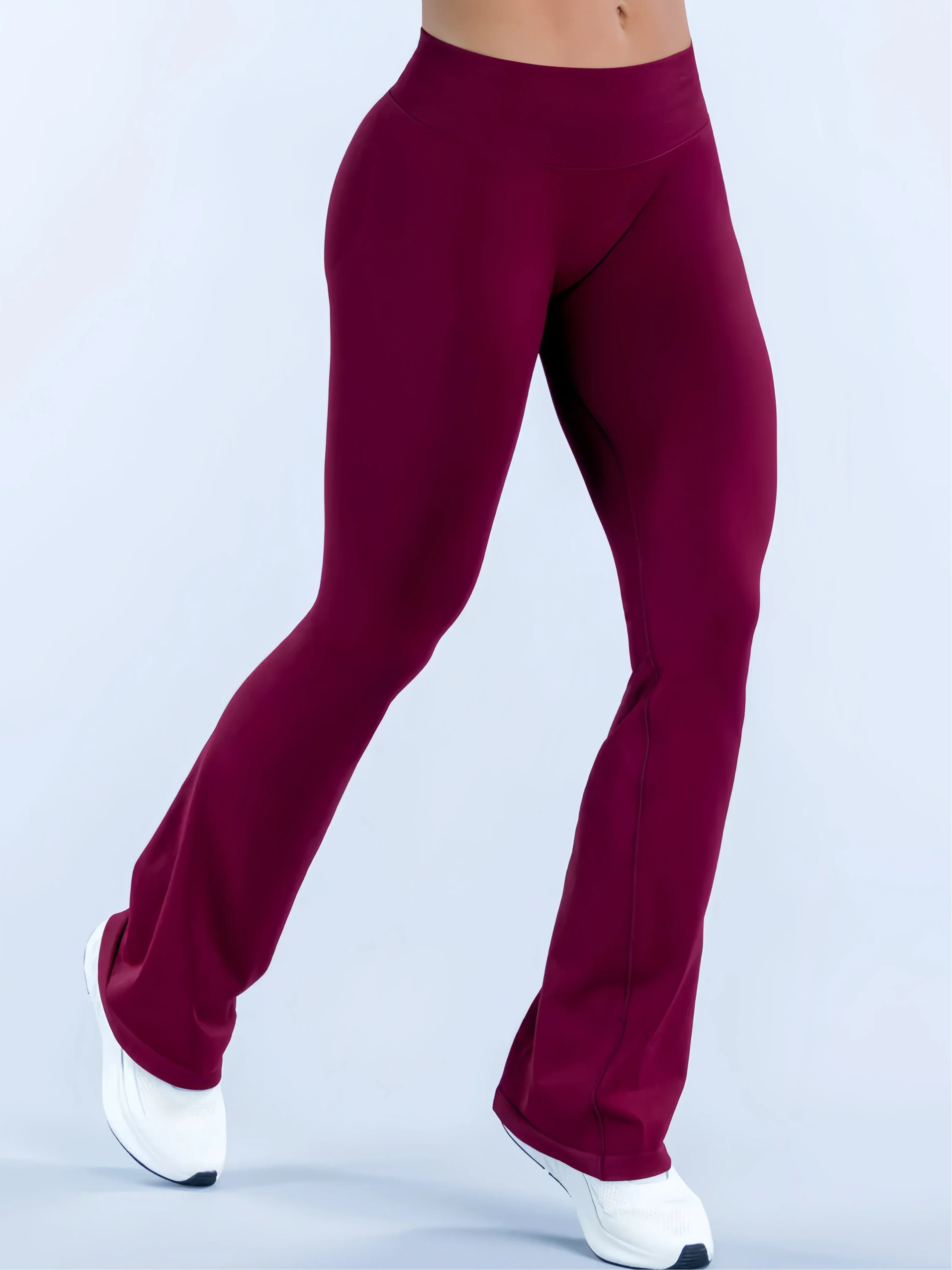 Micro Flared Leggings für Damen: Yoga-Hose mit Po-Lifting-Effekt, Bauchkontrolle, Hoher Taille, Elastisch, Weich, für Fitness, Gym, Workout und Sport