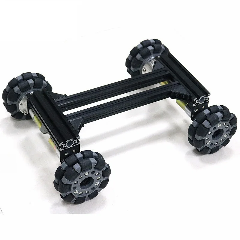 Universal wheel trolley chassis 20kg large load, metal chassis bracket 42 stepper motor compatible with Arduino