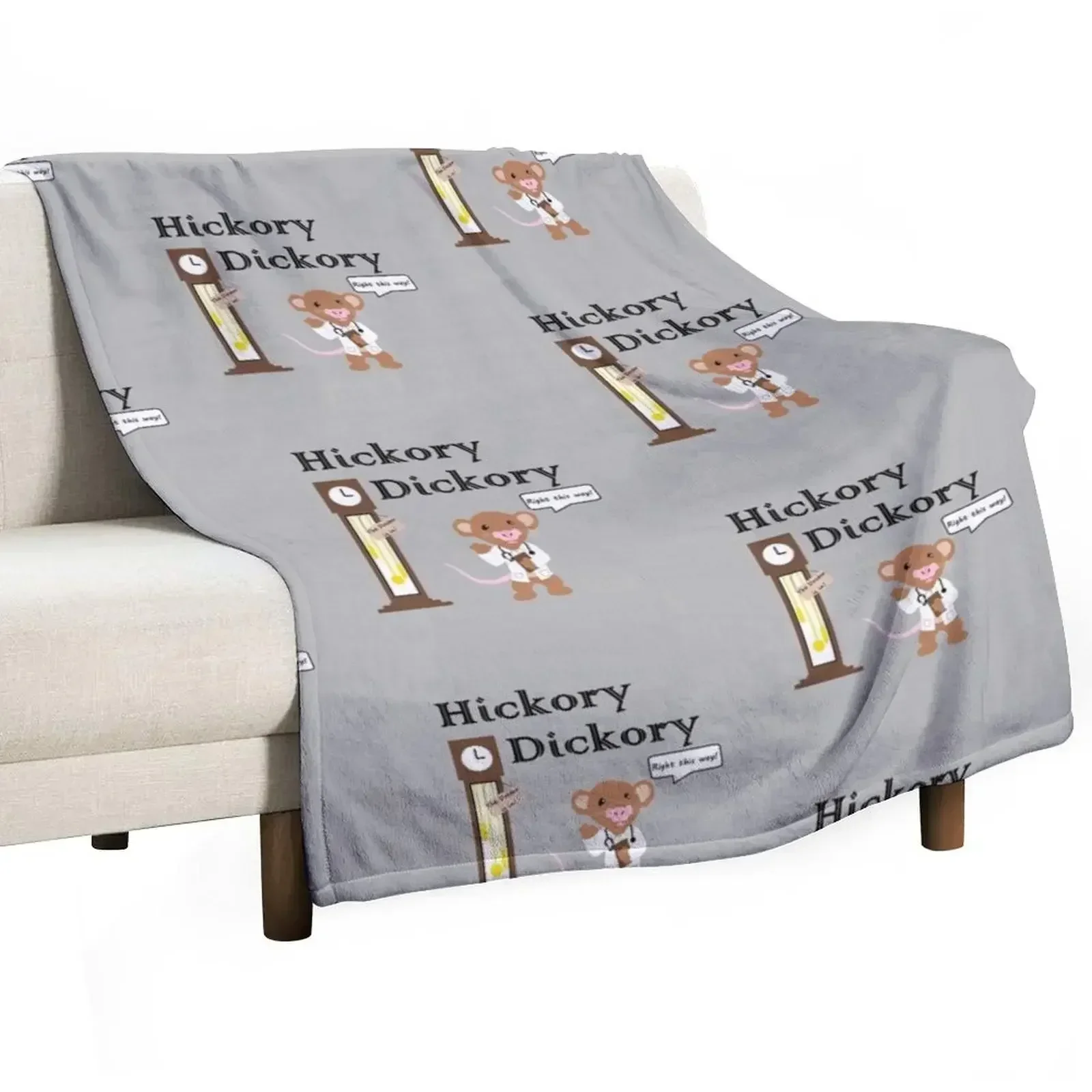 

Hickory Dickory Doc Mouse Throw Blanket wednesday Bed linens Blankets