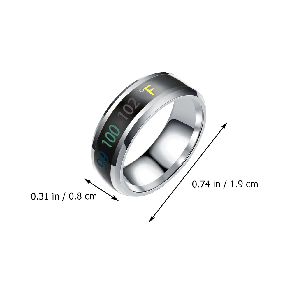

Intelligent Temperature Ring Jewelry Digital Mens Body Christmas Rings Women Stainless Steel Band Miss
