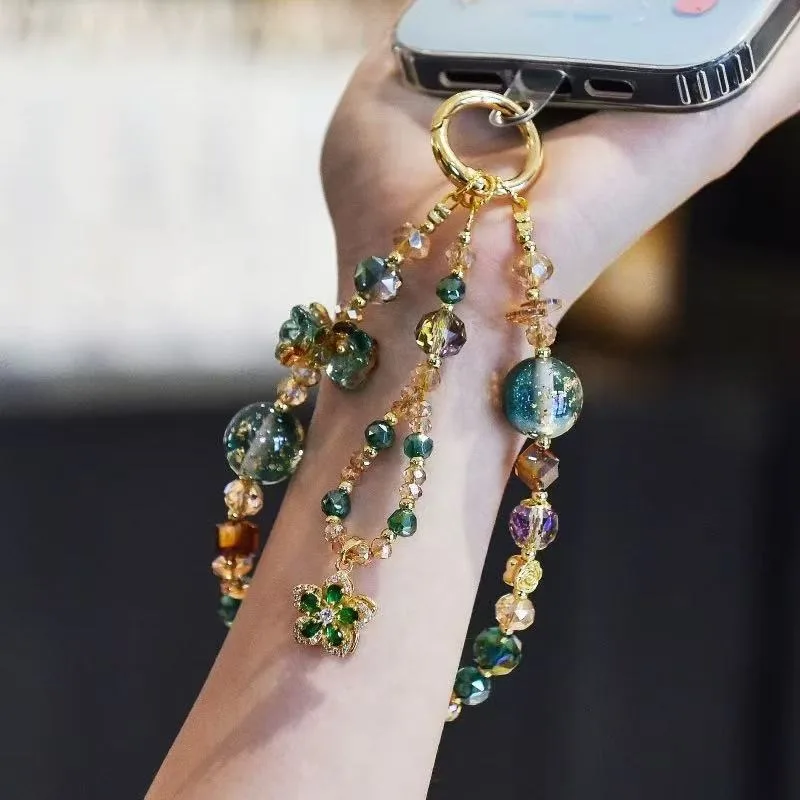 

Акриловый ремешок для телефона, высококачественный ремешок ручной работы с бусинами, чехол для телефона, подвесная цепочка на запястье, уникальный ремешок для мобильного телефона для безопасности