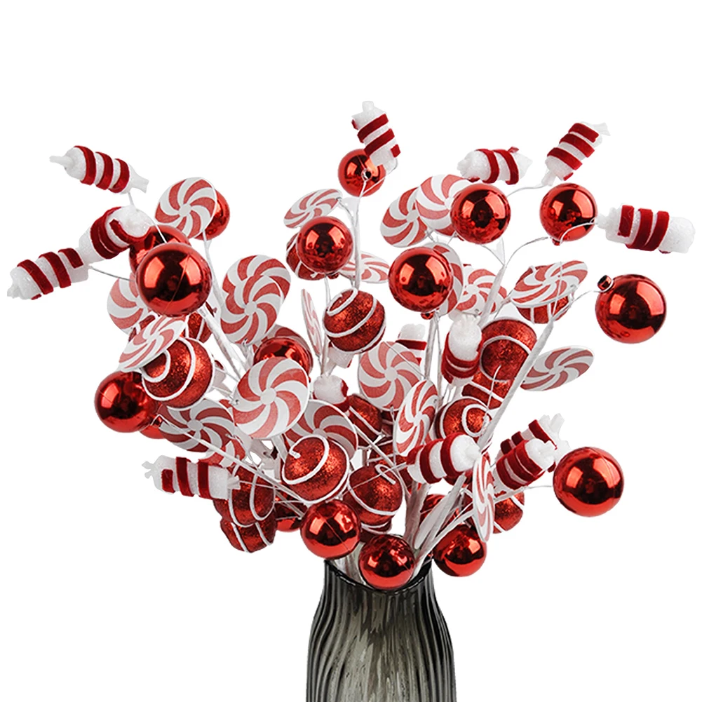 

Набор из 6-х рождественских конфет и шариков для праздничной елки и украшения дома с железной рамой и пластиковыми деталями