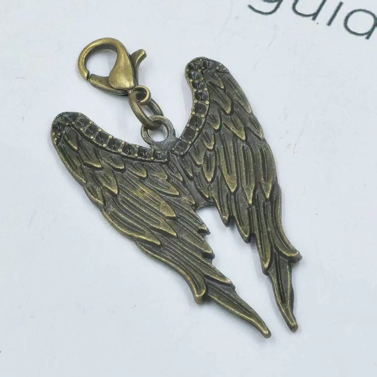 20PCS New Trendy Charm Pendants Angel Wings 47mm Long DIY Crafts Jewelry Accessories Creative Handmade Supplies Material Bag
