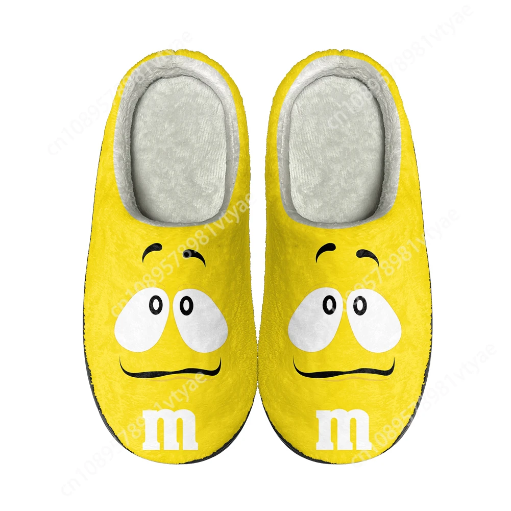 M Chocolate Graphic Home Cotton Custom Slippers Mens Womens Sandals Plush Rock Band Casual Keep Warm Shoes Thermal Slipper