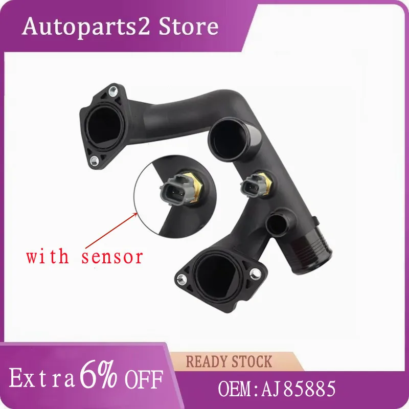 

AJ85885 FOR JAGUAR XK8 XJ8 3.2 4.0 V8 WATER OUTLET PIPE COOLANT RAIL w/Sensor 96JV8A504BD