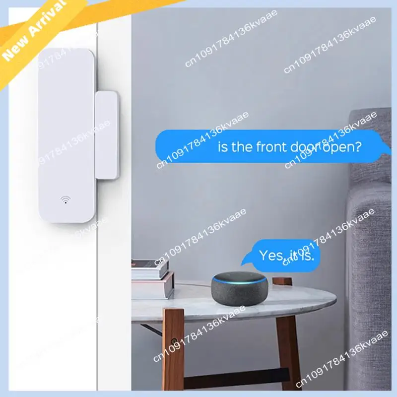 M01K 1 Piece Tuya Wifi Door Magnetic Smart Window Sensor Door Door Detector Smart Home Alarm System White For Alexa Google Assis