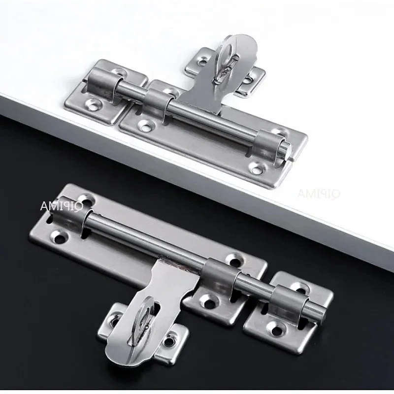 4 Inch Hardware Door Lock Stainless Steel Barrel Bolt Latch Padlock Clasp Set Brushed For Locking Door Window Drawer Cupboard
