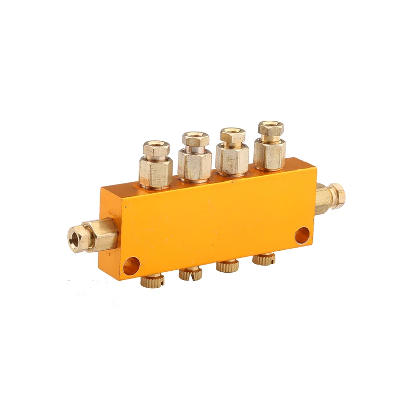 Water Slide Valve Brass Adjustable Lubricating Oil Dispenser 2/3/4/5/6 Way Plug-In Connector Hose Air Separation Drain Valve