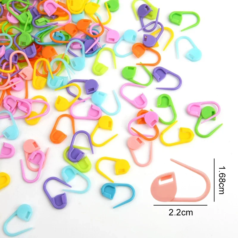 أدوات خياطة إبرة الحياكة دبوس الأمان البلاستيك المنزلية الحياكة الكروشيه علامات قفل غرزة مشبك إبرة بمناسبة خواتم TMZ