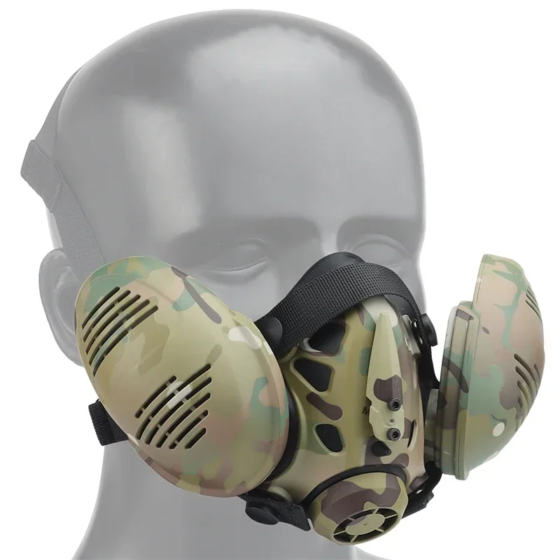 ERQYGRA Tactical Respirator Modeling Half Face Mask Paintball Accessories Safety Protective Outdoor Airsoft CS Sports Equipment