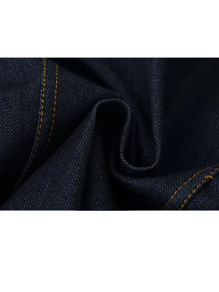 HH Women Fashion Vintage Versatile Denim 2-Piece Set Slim Lapel Long Sleeve Zipper Denim Jacket+Mid-Rise Slim Zipper Long Jeans