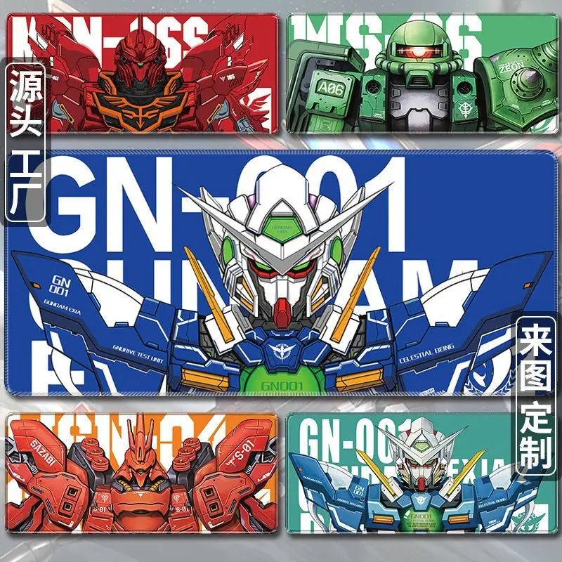 

Mobile Suit Gundam Large Mouse Pad Gundam Exia Sazabi Zaku Mecha Anti-Slip Stitched Edge Gaming Desk Mat
