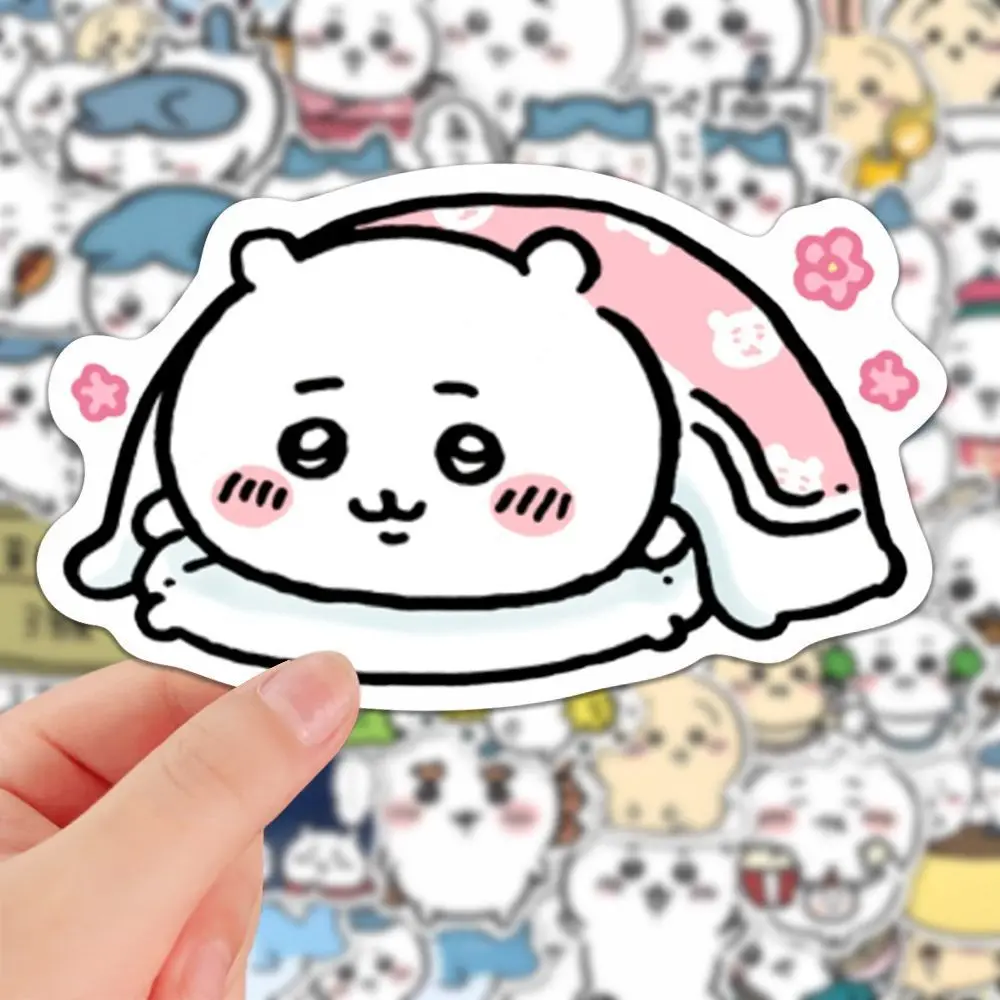 100/200pc pegatina Chiikawa funda de teléfono portátil decoración pegatinas de grafiti dibujos animados Linda guitarra papelería cuaderno calcomanías juguete para niños
