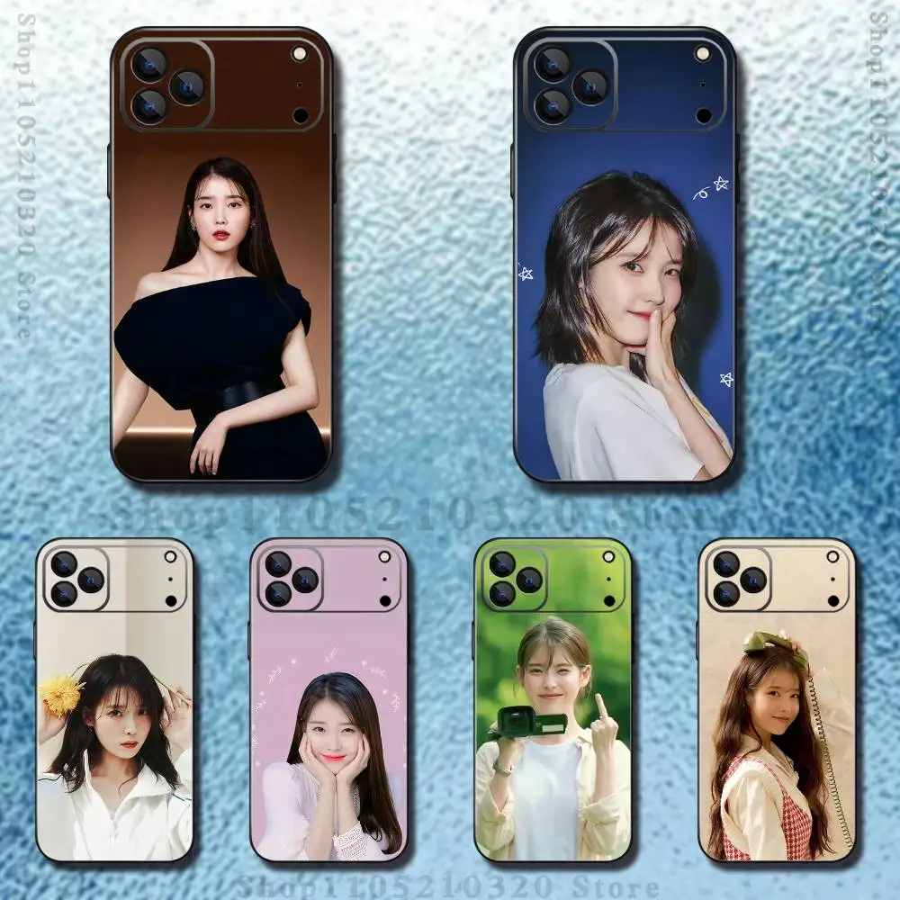 

L-Lee J-Ji Eun I-IU Phone Case For iPhone 17,16,15,14,13,12,11 ,Pro Max,XS,X,XR,SE,Mini,8,7,Soft Silicone Black Cover