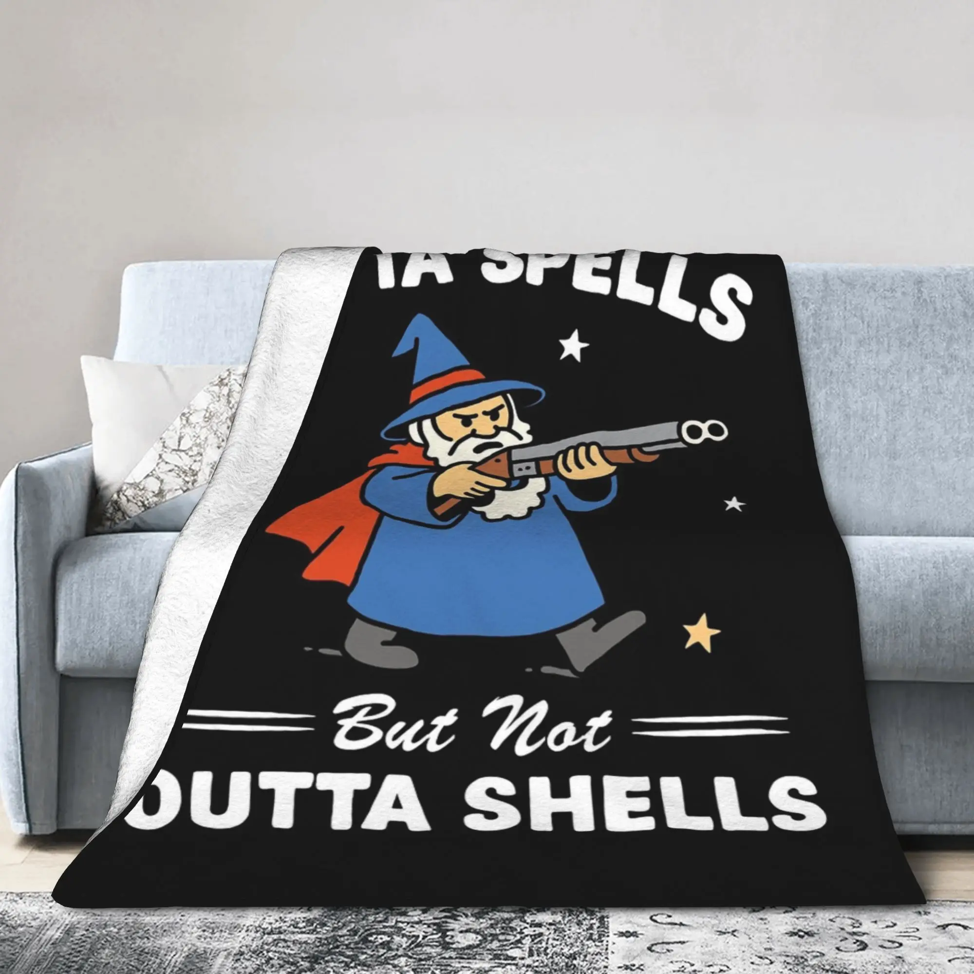 Outta Spells But Not Outta Shells Blankets Flannel Summer  Portable Soft Throw Blankets for Home Office Quilt
