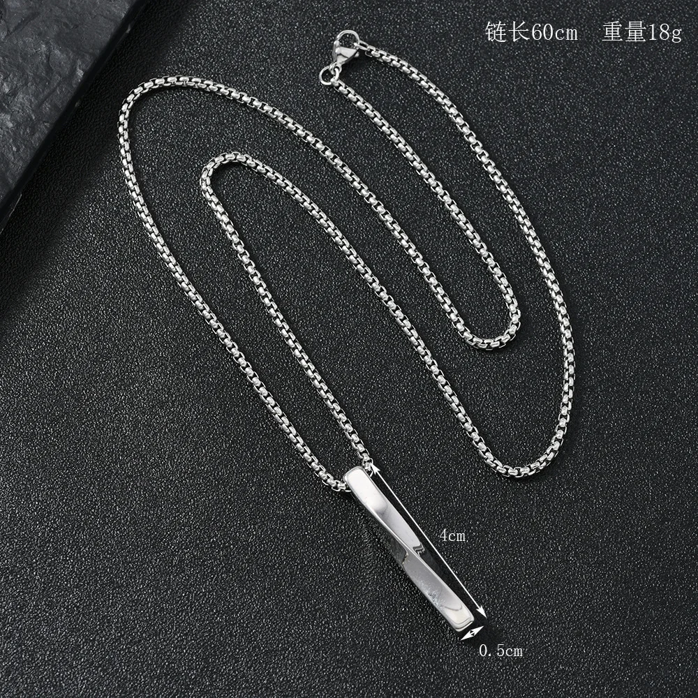 Stainless Steel Spiral Cylinder Pendant Necklace For Men Women High Quality Geometric Necklace With Chain Jewelry Accessories