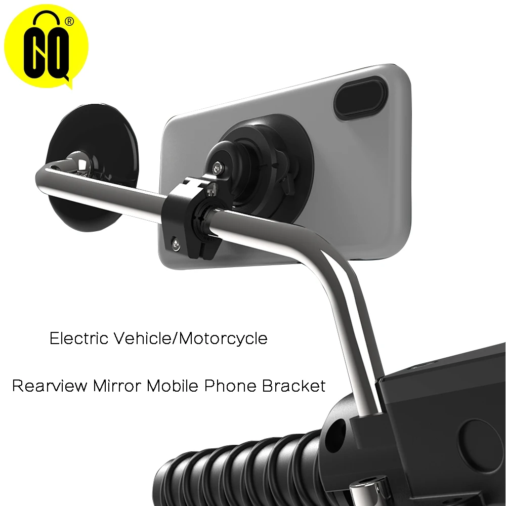 2021Upgrade Motorcycle Electric vehicles Moto Rearview Mirror Phone Holder 360 degree adjustable viewing angle GPS Bracket