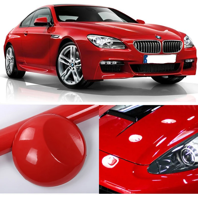 

Red 30cm x150cm Glossy Gloss Wrap Vinyl Covering Film Sticker Decal Roll Sheet with Air Bubble Free 12"x60" inch