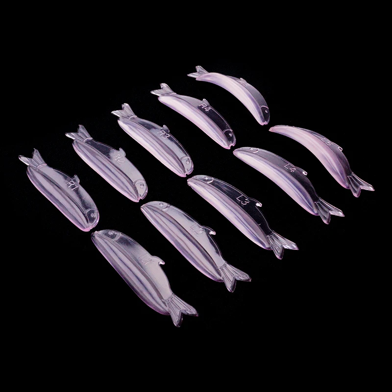 5 paia New Fish Shape Silicone ciglia Perm Pad Lashes Rods Shield Lifting 3D piegaciglia accessori applicatore strumento per il trucco