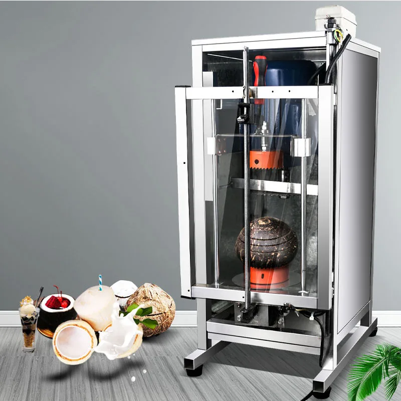 التلقائي آلة جوز الهند جوز الهند آلة قطع غطاء افتتاح جوز الهند الأخضر افتتاح آلة الكهربائية جوز الهند قذيفة