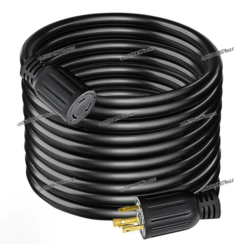 

50FT 125V 10 Gauge 3 Wire NEMA L5-30P To NEMA L5-30R Locking Connector 30 Amp Generator Extension Cord Power Cord for Camping