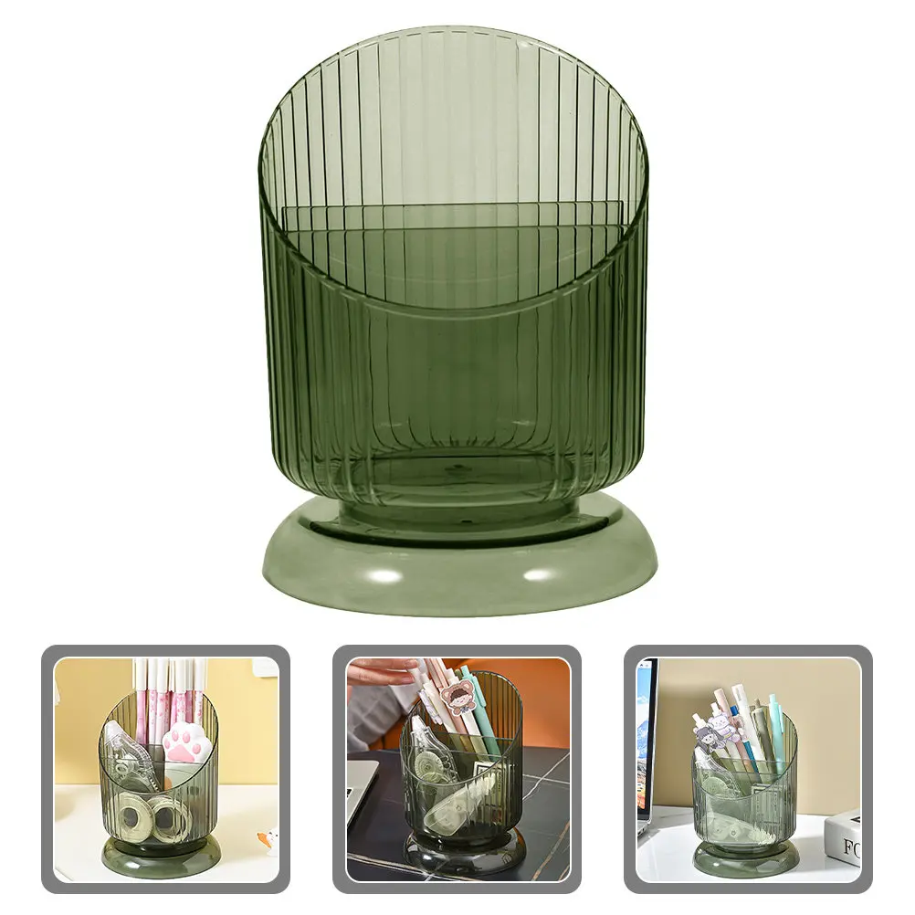 

Прозрачный настольный органайзер для ручек и кистей с отделениями, для офиса, школы, дома, прозрачный