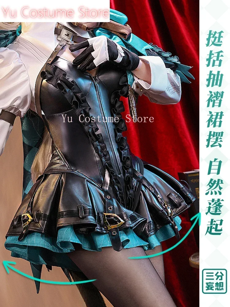 

Three Point Delusion Genshin Impact Magician Women Lynette Cosplay Costume Cos Game Anime Party Uniform Hallowen Play Role