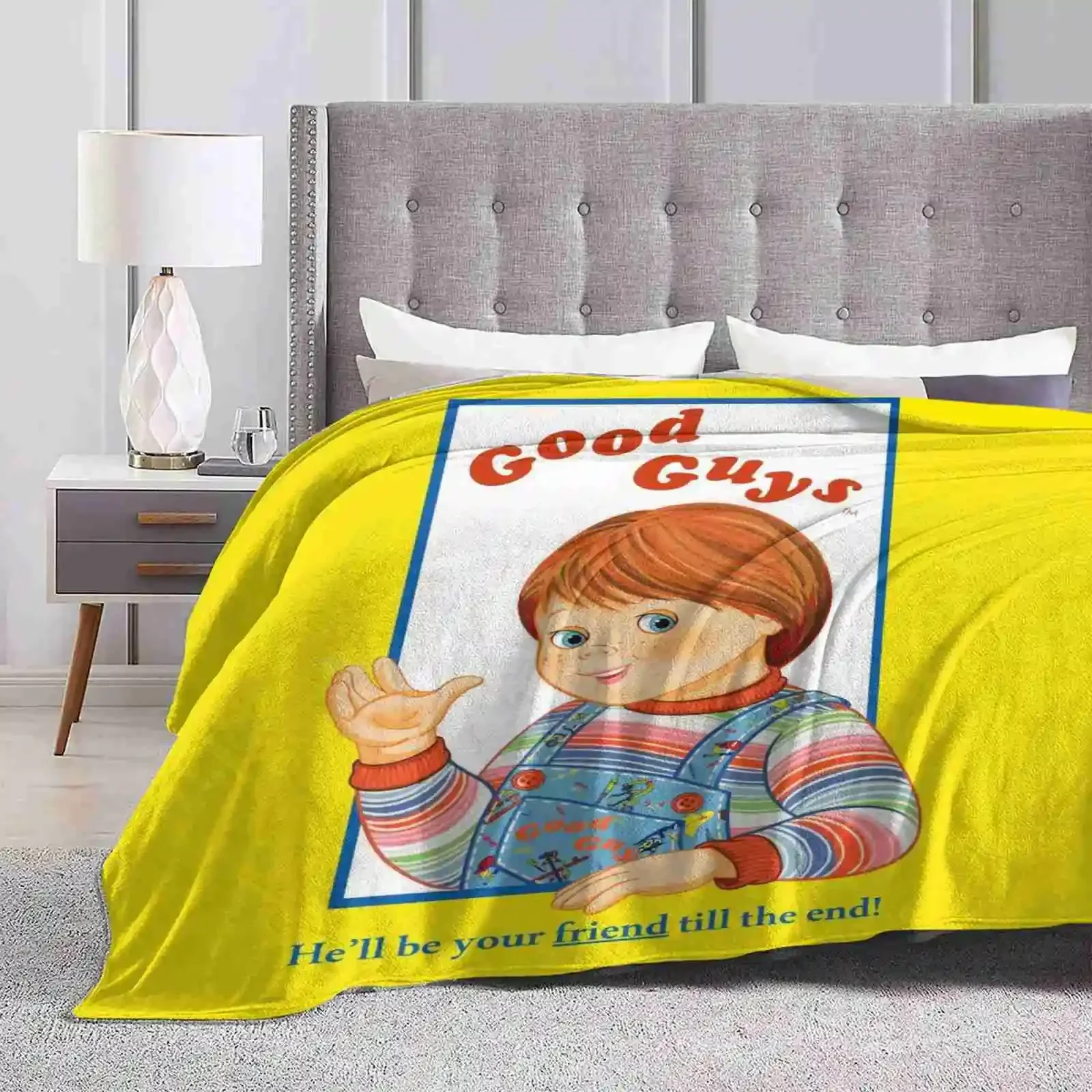 Gioco per bambini-buoni ragazzi-Chucky Trend Style Funny Fashion Soft Throw coperta Childs Play Chucky Good Guys Doll 80S Horror Icon