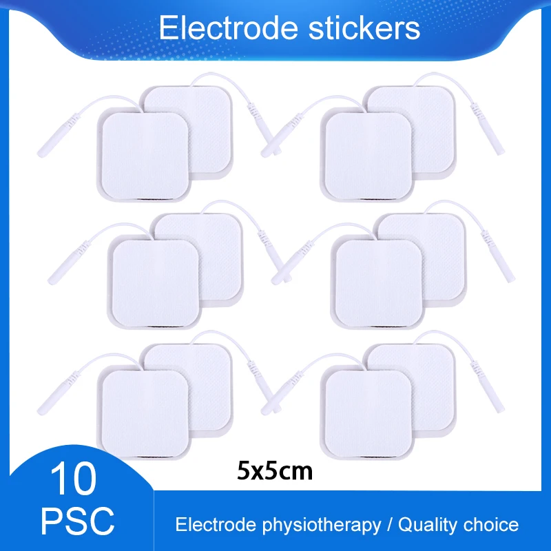 قطب كهربائي ذاتي اللصق قابل لإعادة الاستخدام ، وسادة جل موصلة ، قماش غير منسوج ، مدلك للجسم ، مدلك رقمي ، 2 وسادة توصيل ، 10