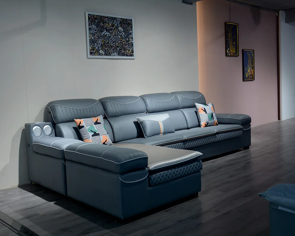 

#Furniture Factory Living Room Sofas Set Fabric Couch Lounge L Shape Combination Sectional Sofa