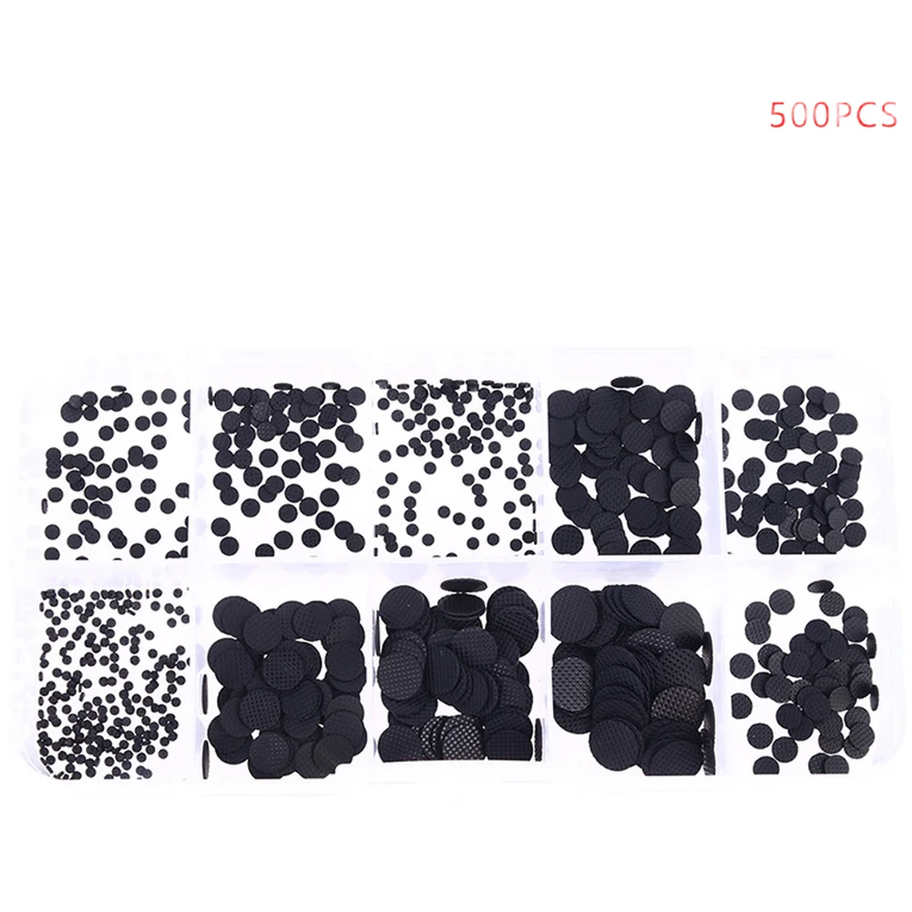 Conductive Silicone Rubber Button Pads Black Particles 1.5mm To 8mm For Keyboard Remote Control Electronic Repair Kit 500PCS