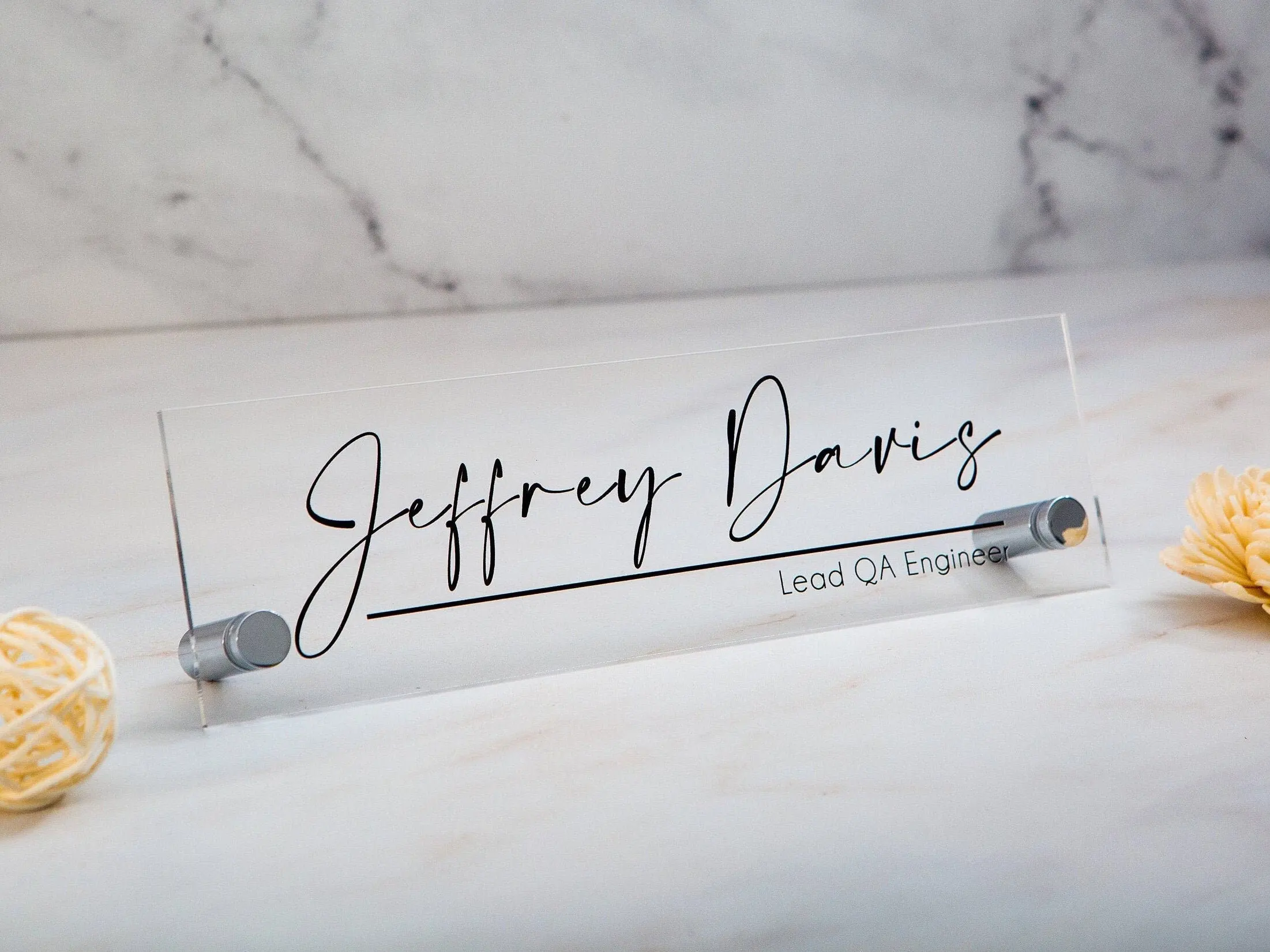 Standing Acrylic Name Plate 10x2.75