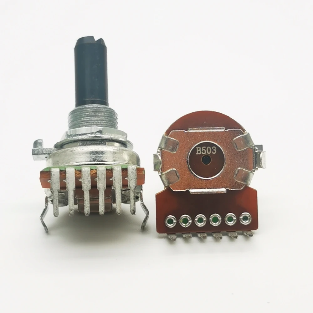 

1 шт. 6-контактный двухканальный аудиомикшер потенциометр B50K 50K