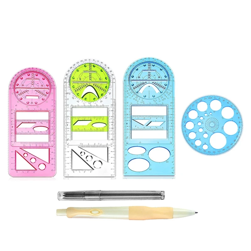 Multifunctional Ruler Drawing Ruler Geometric Drafting Tool For Student School Office