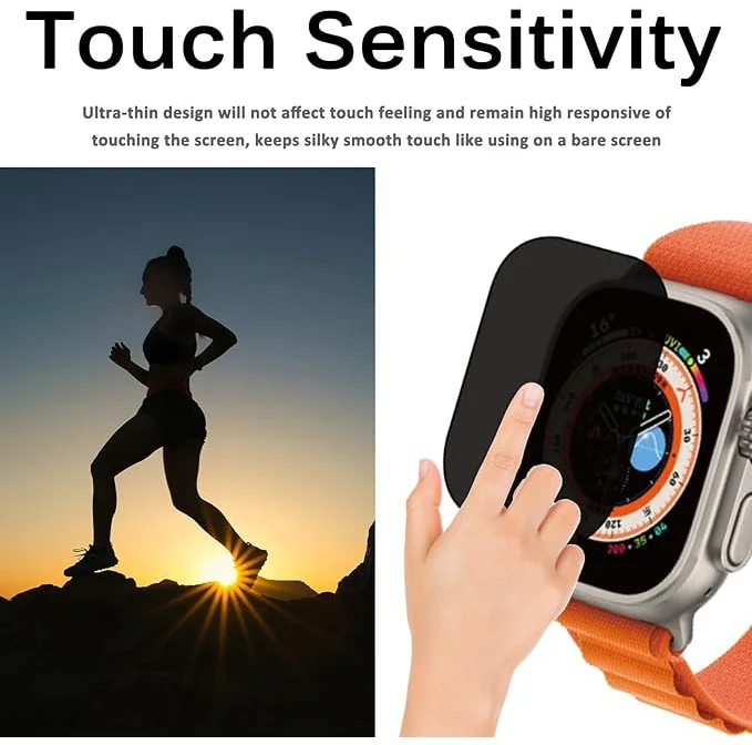 Apple Watch用強化ガラススクリーンプロテクター,超音波/ウルトラ2アンチスパイダー用9時間スクリーンプロテクター,49mmアクセサリー