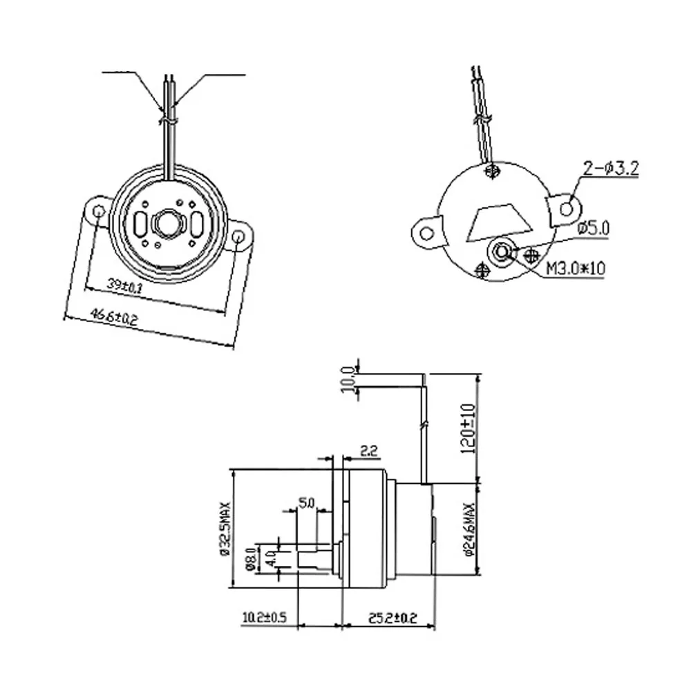 JS30 Gear Motor 6V Micro Gear Motor Eccentric Low Speed 5RPM/100RPM Plastic Gear Mute Gear Reducer For Stage Lights Toy Robot