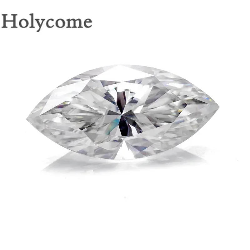 

Holycome Moissanite Marquise Shape Brilliant Cut Multiple Sizes GRA Certificate VVS1 D Loose Gems Chic Beads for Jewelry Making