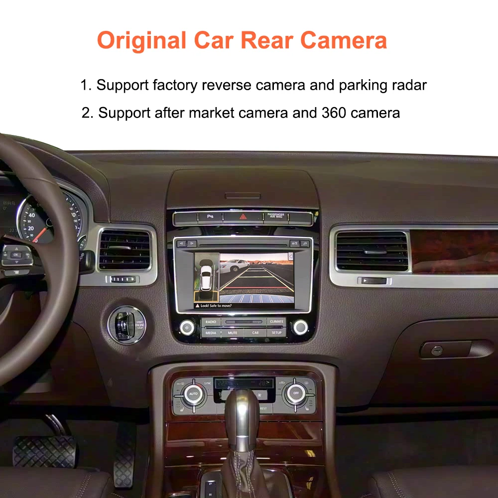 Bonroad Wireless Carplay Android Auto Retrofit Decoder Box für Volkswagen Touareg mit 6,5-Zoll-Bildschirm RCD550 2011–2018 Mirroring – Detail 9