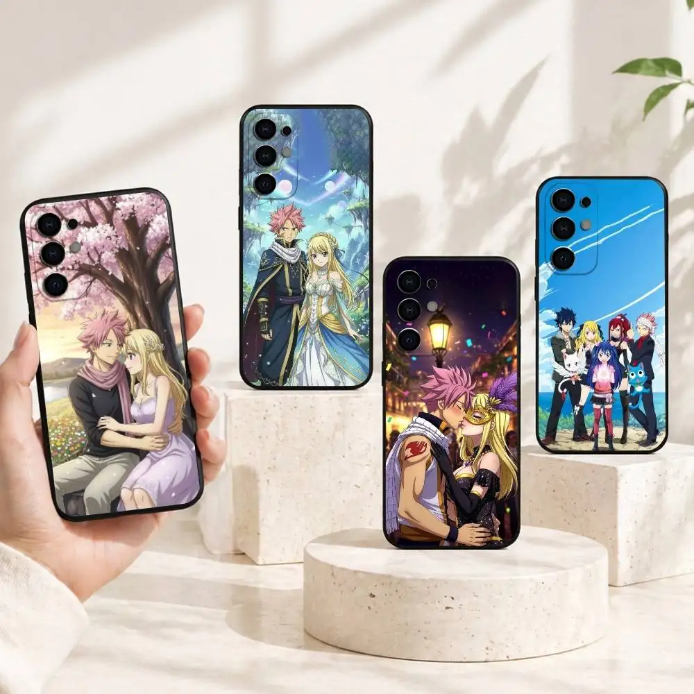 

A-Anime F-Fairy Taill Phone Case Black Silicone Soft For Samsung S25,S24,S21,S22,S23,S30,Ultra,S20,Plus,Fe,Lite