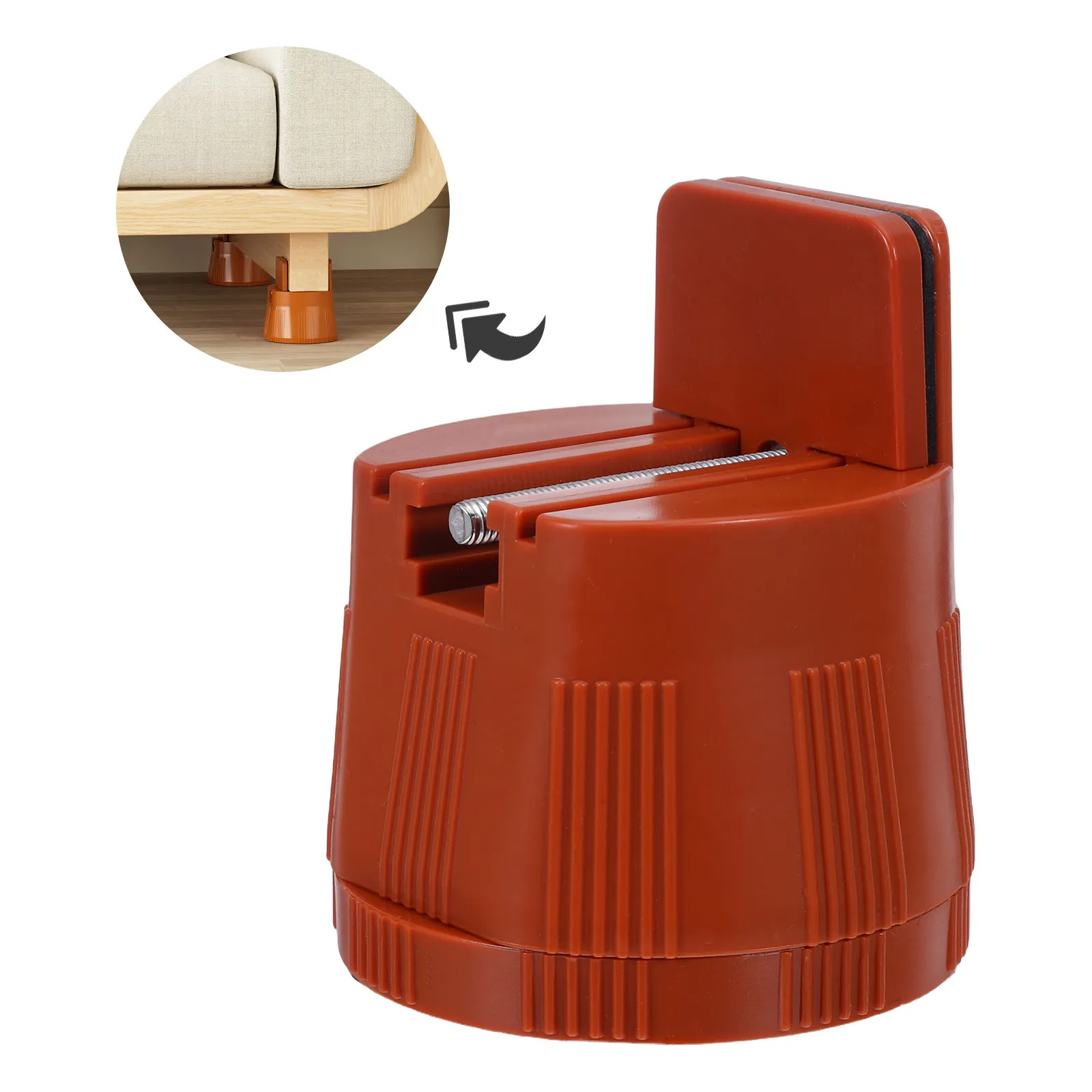 

4Pcs Adjustable Furniture Foot Pads 60-80Mm Non-Slip Silent Clamp-on Table Leg Risers Furniture Height Extenders for Kitchen