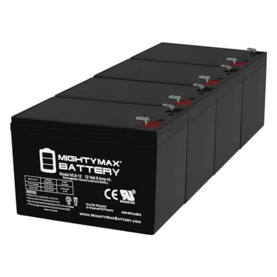12V 9Ah SLA Replacement Battery for APC Back-UPS ES 650-4 Pack Black Reliable Power Backup Long Lasting Performance Durable Des