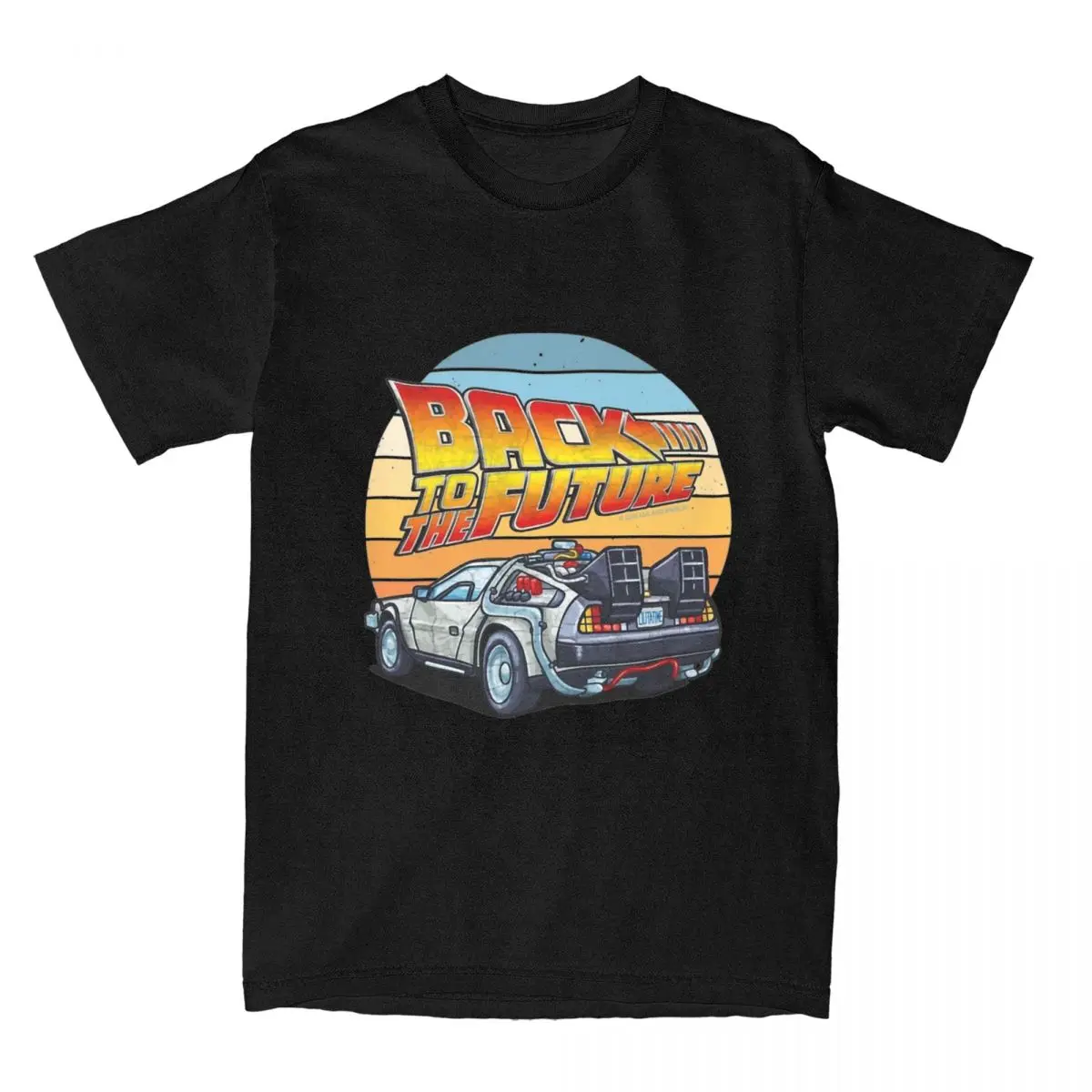 Back To The Future T-Shirt DMC DeLorean Car Novelty T-Shirts Short Sleeve Vintage Tshirt Summer Pure Cotton O Neck 6XL Clothes